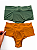 Kit 2 Calcinha Cintura Alta Verde Escuro e Mostarda - Imagem 2