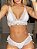 Conjunto Lingerie Fantasia Sensual Renda Branca Romance - Imagem 2