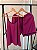 Pijama de verão Canelado Roxo de Alcinha - Imagem 1