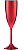 Taça Champanhe 150ml  Metalizada Vermelha - Imagem 1