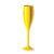Taça Champanhe 150ml  Fechado Neon Amarelo - Imagem 1