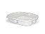 Bandeja Refeição com 3 Divisões 1150ml G330SF Branca com 10 unid. Galvanotek - Imagem 1