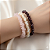 Kit de pulseiras AMOR - Granada, Quartzo Rosa e Madreperola - Imagem 1