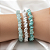 Kit pulseiras Ansiedade - Água Marinha, Howlita e Amazonita - Imagem 1