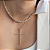 Colar Cruz Grande Cravejada - Imagem 2