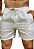 Short Liso Linho Misto Branco Adoro Bazar Gregory - Imagem 1