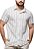 Camisa Algodao Listrada Cinza Claro Kimbly - Imagem 1
