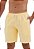 Bermuda Lisa Linho Misto Amarelo Eva - Imagem 1
