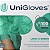 Luva Látex Lano-E Verde Green Unigloves Premium Sem Pó (CX com 100 UN) - Imagem 3