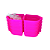 Kit com 10 Caixas para Aparelho Ortodôntico Rosa Pink - Lysanda - Imagem 1
