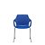 Cadeira Vésper Dialogo Fixa Trapezoidal com Pintura Cromada Concha em Termoplástico - Imagem 5