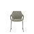 Cadeira Vésper Dialogo Fixa Trapezoidal com Pintura Cromada Concha em Termoplástico - Imagem 6