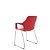 Cadeira Vésper Dialogo Fixa Trapezoidal com Pintura Cromada Concha em Termoplástico - Imagem 3