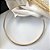 Colar Choker Rígido Aro Arredondado Semijoia Banho de Ouro 18K - Imagem 1