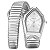 Relógio Euro Feminino Analógico Prata Mostrador Prateado Linha Serpente Duas Voltas EU2035ZAL/5K - Imagem 1