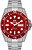 Relógio Orient Masculino Automático Submariner Aço Mostrador Vermelho NH3SS009 W1SX Original - Imagem 1