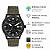 Relógio Orient Masculino Solartech Analógico Aço IP Black Pulseira Nylon Verde MPSN1005 P1EX - Imagem 3