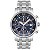 Relógio Technos Masculino Analógico Grandtech Cronógrafo Aço Prata Fundo Azul JS15EOG/1A - Imagem 1