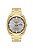 Relógio Orient Masculino Automático 3 Estrelas Aço Dourado Fundo Claro F49GG021 S1KX - Imagem 1