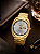 Relógio Orient Masculino Automático 3 Estrelas Aço Dourado Fundo Claro F49GG021 S1KX - Imagem 4