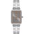Relógio Orient Feminino Analógico Eternal Aço Prata Retangular Mostrador Cinza LBSS0095 G3SX - Imagem 1