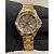 Relógio Orient Feminino Dourado Estilo Cronógrafo Fundo Cinza Cristais FGSSM088 G1KX Original - Imagem 3