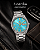 Relógio Orient Masculino Automático 3 Estrelas Aço Prata Fundo Azul Calendário Duplo NH3SS008 - Imagem 2