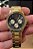 Relógio Orient Feminino Dourado Multifunção Fundo Grafite Cristais FTSSM064 G3KX Original - Imagem 3