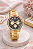 Relógio Orient Feminino Dourado Multifunção Fundo Grafite Cristais FTSSM064 G3KX Original - Imagem 2