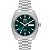 Relógio Orient Masculino Automático Heritage 3 Estrelas Aço Safira Aro Canelado Verde YN6SS026E1SX - Imagem 1