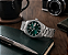 Relógio Orient Masculino Automático Heritage 3 Estrelas Aço Safira Aro Canelado Verde YN6SS026E1SX - Imagem 3
