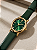 Relógio Euro Feminino Analógico Prata Caixa Oval Pulseira Em Couro Verde EU2035ZBX/3V - Imagem 4