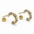 Brinco Meia Argola X Ouro 18K - Imagem 2