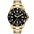 Relógio Mondaine Masculino Analógico Aço Dourado Bisel Preto 42mm 32549GPMVDE2 Original - Imagem 1