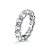 Anel Aparador 4mm Inteiro Moissanite Prata 925 - Imagem 1