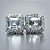 Brinco Quadrado Cravejado 5x5mm Moissanite Prata 925 - Imagem 4