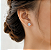 Brinco Flor 5,0mm Moissanite Prata 925 - Imagem 5