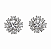 Brinco Flor 5,0mm Moissanite Prata 925 - Imagem 1