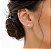 Brinco Flor 5,0mm Moissanite Prata 925 com Ródio - Imagem 2