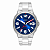 Relógio Orient Masculino Solartech Aço Prata Fundo Azul Sunray 43mm MBSS1510D2SX - Imagem 1