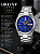 Relógio Orient Masculino Analógico Automático 3 Estrelas Aço Prata Fundo Azul 37mm 469WA3NHA1SX - Imagem 2