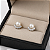 Brinco Pérola e Moissanite 2mm Prata 925 com Ródio - Imagem 3
