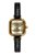 Relógio Seculus Feminino Analógico Retangular Dourado Couro Preto Vidro Facetado 44277LPSVDR1 - Imagem 4