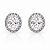 Brinco Oval 7x9 mm Moissanite Prata 925 com Ródio - Imagem 1