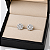 Brinco Flor Cravejada 2,0mm Moissanite Prata 925 com Ródio - Imagem 3