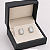 Brinco Retangular 5x7mm Cravejado Moissanite Prata 925 com Ródio - Imagem 4