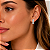 Brinco Palitinho Moissanite 3x4 Prata 925 com Ródio - Imagem 2