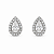 Brinco Gotinha 3x5mm Cravejada Moissanite Prata 925 com Ródio - Imagem 1