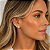 Brinco Navete 4x8mm Cravejado Moissanite Prata 925 com Ródio - Imagem 2