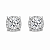 Brinco Ponto de Luz Moldura Moissanite 6,0mm Prata 925 com Ródio - Imagem 4